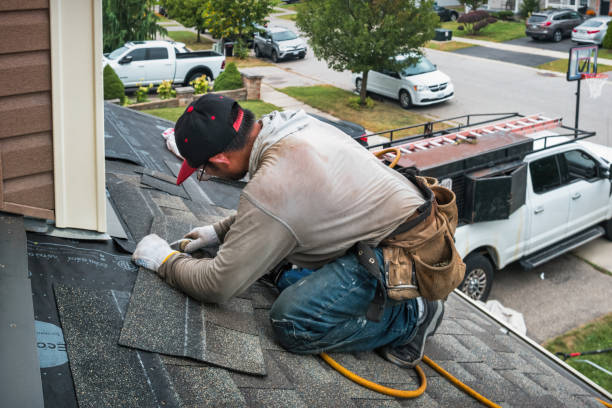 Professional Roofing technician working in Quebeck, TN